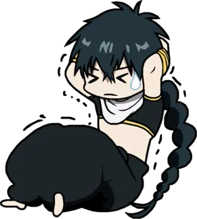😰 anime, manga, sad, crying, character telegram sticker