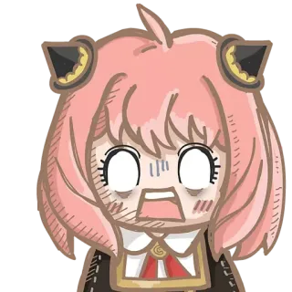 ☕ Anya Forger Spy x Family Anime, Spy x Family, Anya Forger, Kartun, Chibi, Kawaii telegram sticker