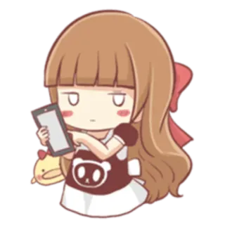 😒 Cartoon, Niedlich, Mädchen, Anime, Chibi telegram sticker