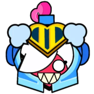🙂 Lou Brawl Stars 劳, 荒野乱斗, 游戏角色, 卡通, 贴纸 telegram sticker