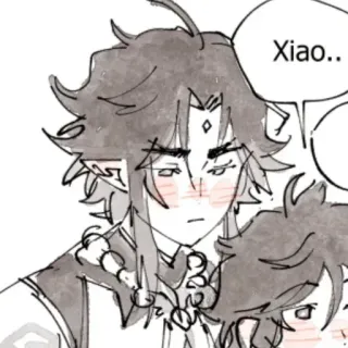 ☁️ Xiao Xiao.. Anime, Kreskówka, Postać, Fanart, Rysunek telegram sticker