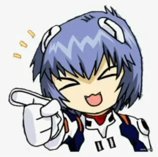 💙 Rei Ayanami Neon Genesis Evangelion rei ayanami, anime, manga, neon genesis evangelion, character telegram sticker