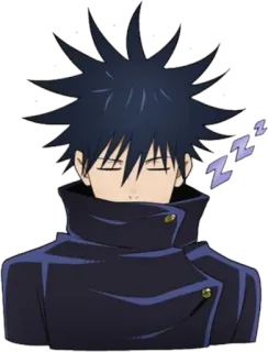 😴 Megumi Fushiguro Jujutsu Kaisen zzz Аниме, Спящий, Персонаж, Манга, Фанарт telegram sticker