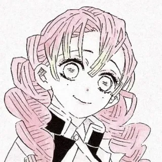 🌸 Mitsuri Kanroji Demon Slayer Anime, Demon Slayer, Mitsuri Kanroji, Hashira, Pilier de l'Amour, Cheveux Roses telegram sticker