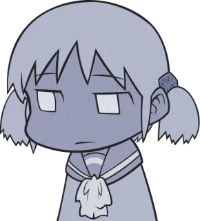 😔 anime, manga, chica, triste, uniforme escolar telegram sticker
