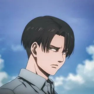 🌟 Levi Ackerman Attack on Titan anime, character, Levi, Attack on Titan telegram sticker