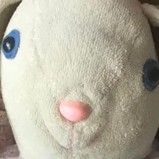 😳 stuffed animal, plush toy, bunny, rabbit, toy telegram sticker