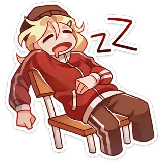 😴 ZZZ 睡眠, 眠い, 睡眠, 漫画, 昼寝, 疲労困憊 whatsapp sticker