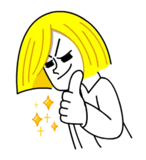 🌝 Kartun, Jempol ke atas, Persetujuan, Sukses, Berkilau telegram sticker