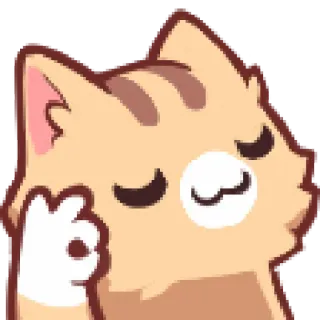 👌 kat, sticker, ok, goedkeuring, schattig, dier telegram sticker