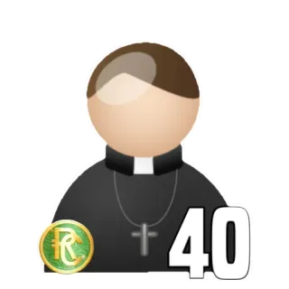 🥣 40 sacerdote, clérigo, cristiano, religión, cruz, figura religiosa telegram sticker
