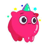 ☹️ Blob, Cartoon, Süß, Rosa, Monster, Figur, Lustig telegram sticker