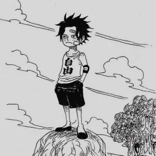 🧐 Ace One Piece 自由 Anime, Manga, Personnage, Liberté, One Piece, Ace, Art telegram sticker