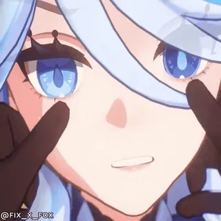 🤗 Furina Genshin Impact whatsapp sticker