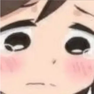 ☹ anime, manga, face, expression, blush telegram sticker