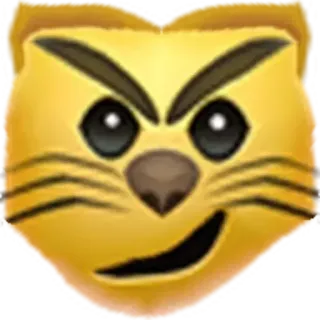 😼 chat, emoji, sourire narquois, animal, visage telegram sticker