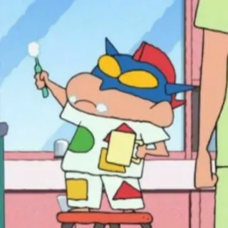 ☄ Shin-chan Crayon Shin-chan Dessin animé, Anime, Shin-Chan, Brosse à dents, Salle de bain whatsapp sticker