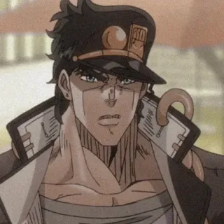 🐬 Jotaro Kujo JoJo's Bizarre Adventure アニメ, 漫画, ジョジョの奇妙な冒険, 空条承太郎 telegram sticker