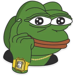 🤔 Pepe the Frog pepe, frog, internet meme, meme, thinking telegram sticker