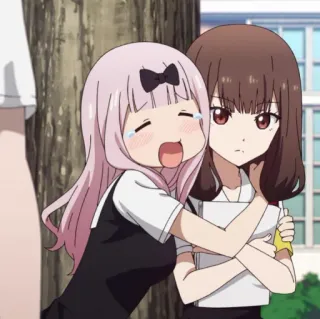 💈 Chika Fujiwara Kaguya-sama: Love Is War anime, crying, friends, cartoon, chika fujiwara, kaguya-sama telegram sticker