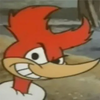 😈 Woody Woodpecker Woody Woodpecker, cartoon, animated, bird, woodpecker, character telegram sticker