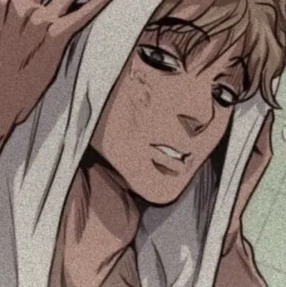 🤔 Anime, Manga, Personaggio, Asciugamano, Biondo, Sudore telegram sticker