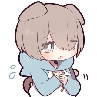😯 アニメ, 犬, かわいい, 悲しい, かわいい, ちび telegram sticker