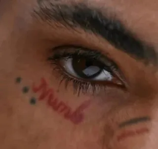 😕 Numb oeil, tatouage, visage, engourdi telegram sticker