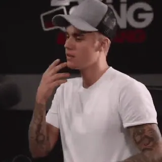 🌬 Justin Bieber osoba, piosenkarz, gwiazda, Justin Bieber, mężczyzna, czapka telegram sticker