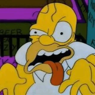 🌿 Homer Simpson The Simpsons Homer Simpson, The Simpsons, cartoon, funny, angry telegram sticker