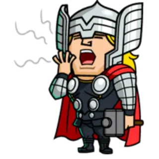 😪 Thor Thor, Marvel, Super-héros, Personnage de BD, Mjolnir, Avengers whatsapp sticker