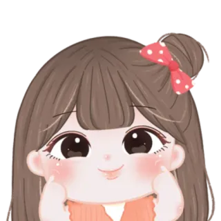 🎀 cartoon, girl, cute, ribbon, anime telegram sticker