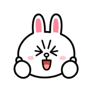 😋 Brown coniglio, coniglietto, carino, cartone animato, Line Friends, Brown, adesivo telegram sticker