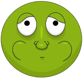 🤢 emoji, sad, cartoon, face, green telegram sticker
