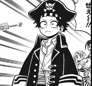 🏴 Izuku Midoriya My Hero Academia ゆっけ!!! Anime, Pirate, Manga, Fanart whatsapp sticker