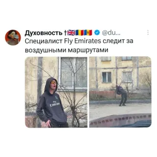 🥰 Специалист Fly Emirates следит за воздушными маршрутами telegram sticker