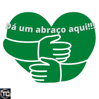 ♥️ Dá um abraço aqui!!! ôm, trái tim, tình bạn, tình yêu, ôm ấp whatsapp sticker