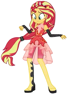 😯 Sunset Shimmer My Little Pony: Equestria Girls サンセットシマー, エクエストリアガールズ, アニメ, キャラクター, ポニー whatsapp sticker
