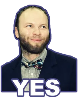 😊 YES sim, aprovação, acordo, positivo, homem telegram sticker
