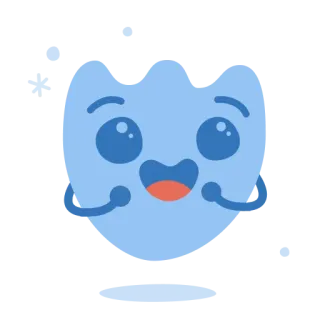 🤗 kartun, imut, blob, senang, ilustrasi, stiker telegram sticker