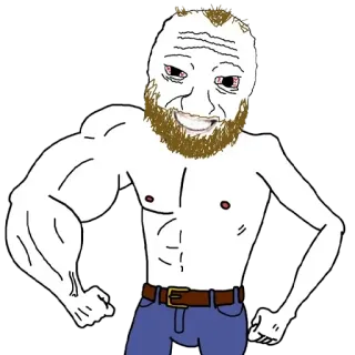 ✊ Meme, Chad, Spier, Internetcultuur telegram sticker