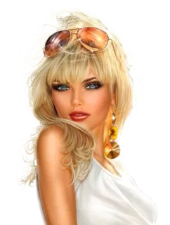 😎 rubia, mujer, gafas de sol, belleza, retrato telegram sticker