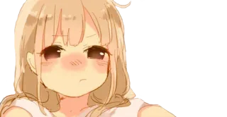 😕 Anime, Ragazza, Carino, Cartone animato telegram sticker