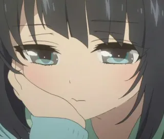 😒 anime, girl, cute, manga, cartoon, character whatsapp sticker
