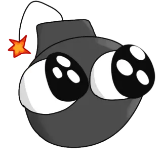🥺 bombe, explosif, arme, dessin animé, danger telegram sticker