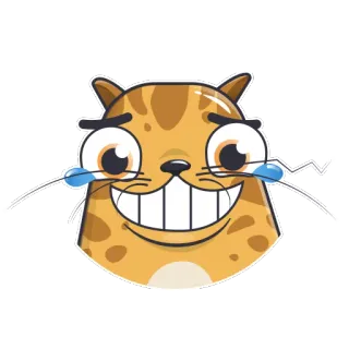 😂 кот, смех, счастливый, эмодзи, милый telegram sticker