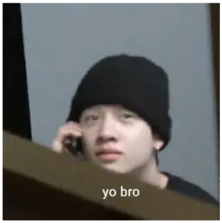 😠 yo bro 男, 電話, ミーム, よっ兄弟, 帽子 whatsapp sticker