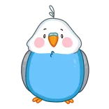 🐡 鳥, かわいい, ステッカー, ふわふわ, 動物 telegram sticker