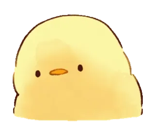 🔞 gà con, dễ thương, kawaii, động vật, chim, vàng telegram sticker