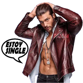 🤵 ESTOY SINGLE pria, single, ganteng, mode, jaket, otot perut, model whatsapp sticker